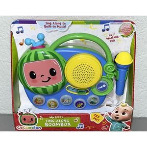 Cocomelon My First Sing Along Boombox With Mic Built In Music Speech Sounds NEW